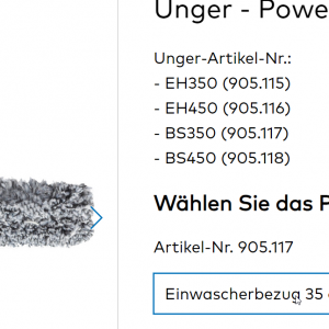 Unger - Power Einwaschbezug 35 cm