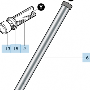 Metallrohr verchromt, 1 Meter für Staubsauger