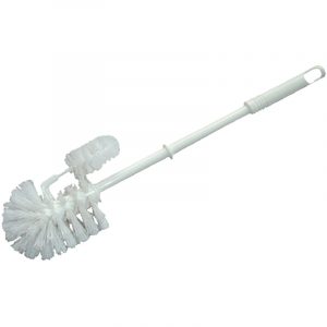 WC Bürste mit Randreiniger, weiss, 8cm, nur für Reinigungsteam